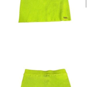 SER.O.YA Green Mini Skirt with Elastic Waistband